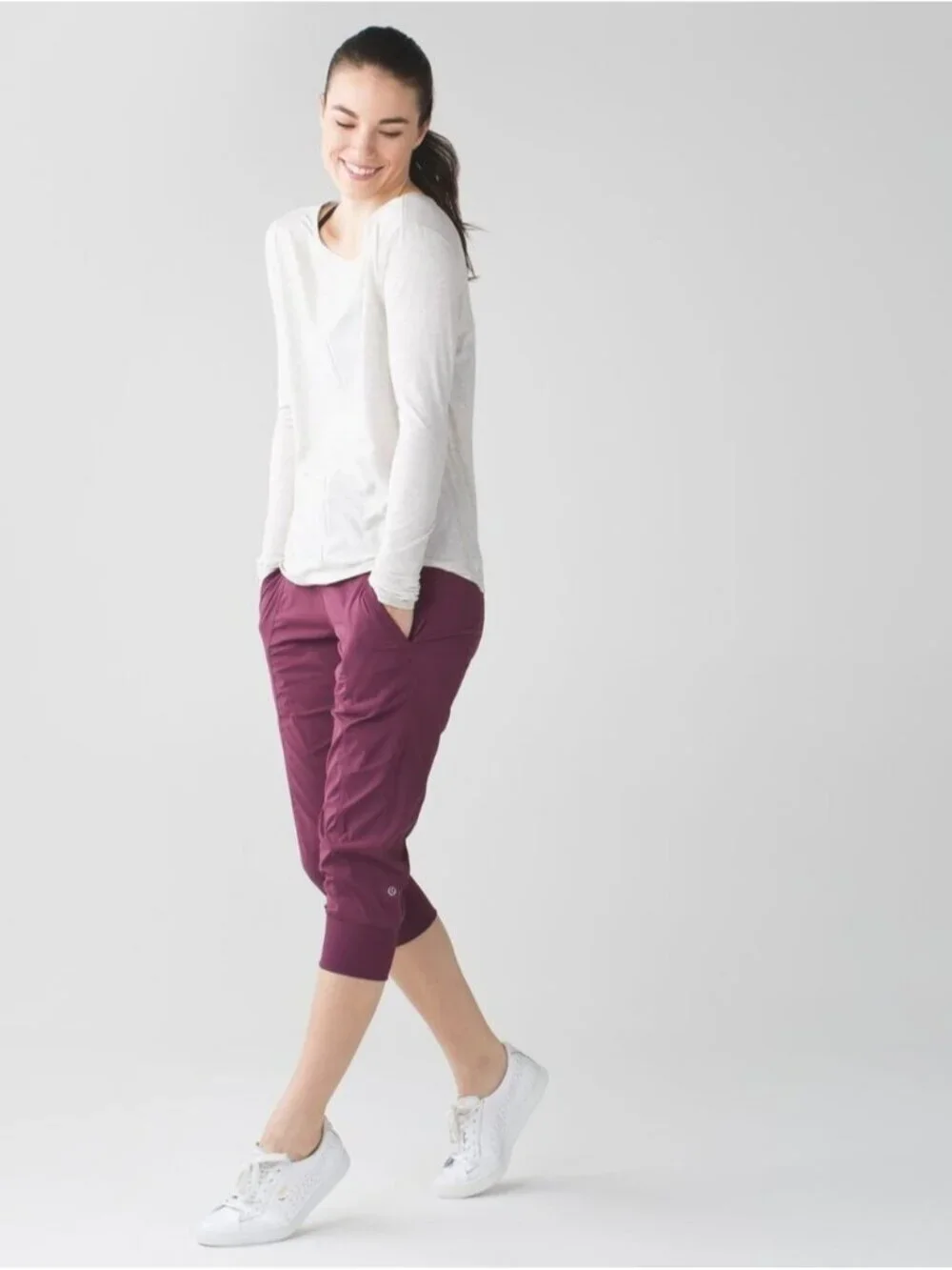 Lululemon In Flux Crop Red Grape